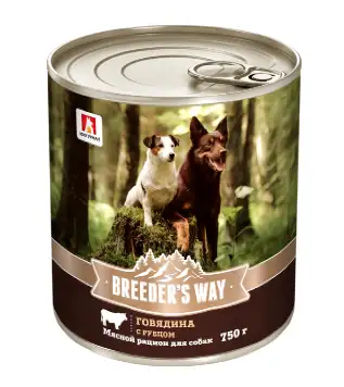 Купить Зоогурман breeder's way консервы для взрослых собак с говядиной и рубцом