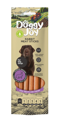 Купить doggy joy лакомство для собак крупных пород, мясные колбаски из кролика