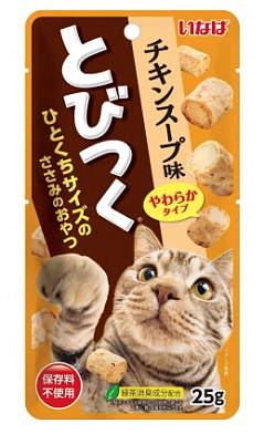 Inaba Tobitsuku лакомство запеченные трубочки для взрослых кошек со вкусом куриного бульона