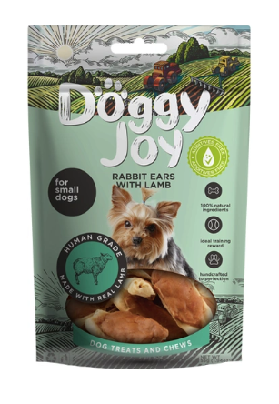 Купить doggy joy лакомство для собак мелких пород, кроличьи ушки с бараниной