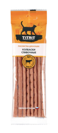 Купить titbit Золотая коллекция лакомство для кошек сливочные колбаски