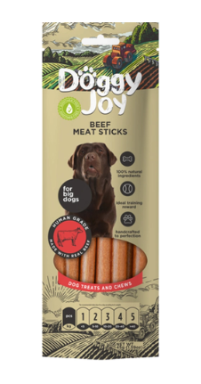 Купить doggy joy лакомство для собак крупных пород, мясные колбаски из говядины