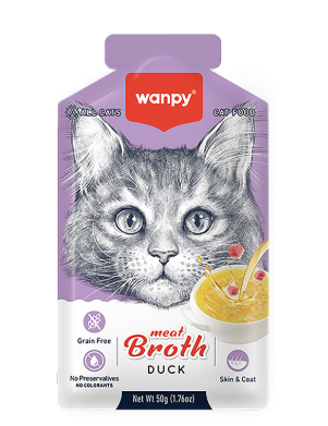 Купить wanpy cat влажный корм для кошек бульон с уткой (Пауч)