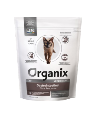 Купить organix vet gastrointestinal fibre response сухой корм для кошек при запорах, нарушениях пищеварения и профилактики образования волосяных комочков