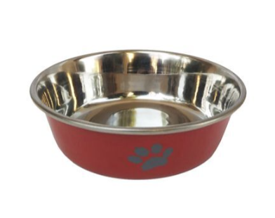 Homepet Heavy Лапки миска металлическая утяжеленная для собак и кошек, красная