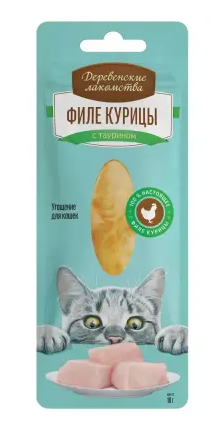 Купить Деревенские лакомства для кошек филе курицы нежное