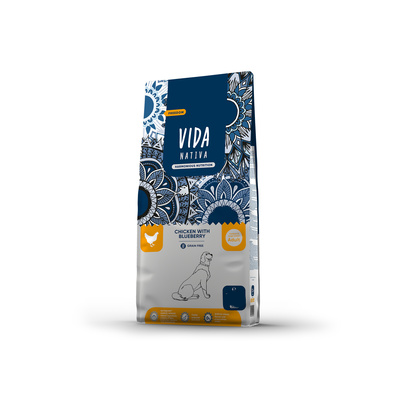 Купить vida nativa корм для взрослых собак средних и крупных пород с курицей и черникой
