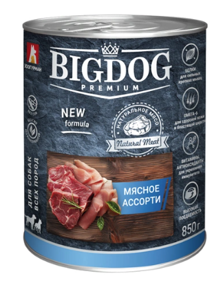 Купить Зоогурман консервы для взрослых собак "big dog premium" с мясным ассорти