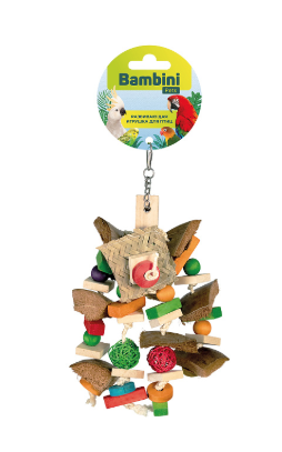 Купить bambini pets игрушка для крупных попугаев "Кокосовый переполох"