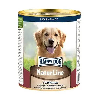 Купить happy dog консервы для собак: телятина с сердцем, печенью и рубцом