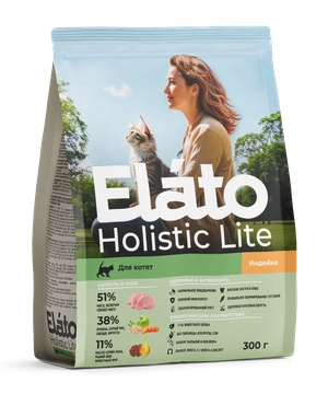 Купить elato holistic lite сухой корм для котят, беременных и кормящих кошек с индейкой