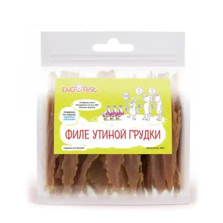 Купить dog fest лакомство для собак Филе утиной грудки