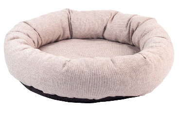 Купить zooexpress Лежанка для кошек и собак пухлик круглый nord, бежевый