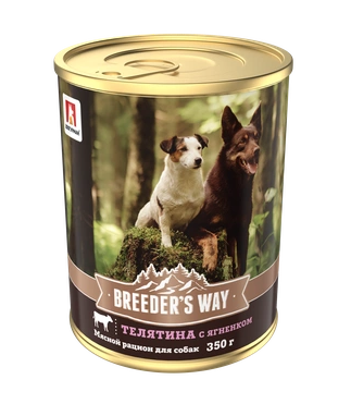 Зоогурман Breeder's Way консервы для взрослых собак с телятиной и ягненком