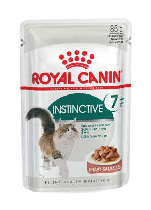 Купить royal canin instinctive влажный корм для старых и малоактивных кошек в соусе (пауч)