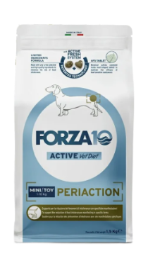 Купить forza10 active vetdiet periaction mini/toy сухой диетический корм для взрослых собак мелких пород, при воспалении параанальных желез, вызванном пищевой аллергией и непереносимостью