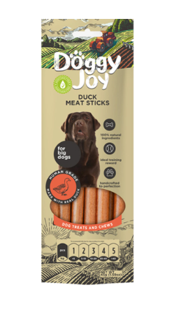 Купить doggy joy лакомство для собак крупных пород, мясные колбаски из утки