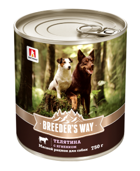 Зоогурман Breeder's Way консервы для взрослых собак с телятиной и ягненком