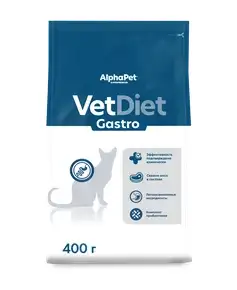 Купить alphapet vet diet gastro сухой корм при острых расстройствах пищеварения, в реабилитационный период и при истощении для кошек