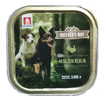 Купить Зоогурман breeder's way влажный корм для взрослых собак с индейкой (ламистер)