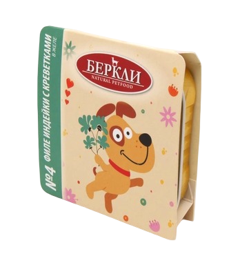 Купить berkley №4 влажный корм для собак, филе индейки с креветками в желе (ламистер)