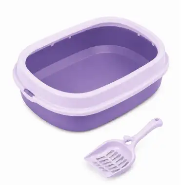 Купить homecat frost touch туалет для кошек с низким бортом и совком фиалковый