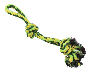 Купить №1 игрушка для собак Грейфер веревка плетеная с 2-мя узлами и ручкой