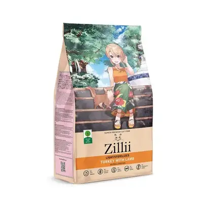 Купить zilli сухой корм для взрослых кошек с избыточным весом и стерилизованных Индейка с Ягнёнком