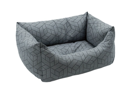 Купить zooexpress лежанка пухлик «Геометрия» для кошек и собак, серая