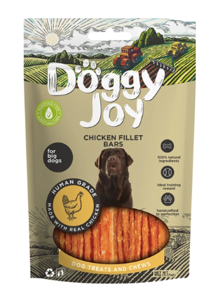 Купить doggy joy лакомство для собак крупных пород, полоски из куриного филе