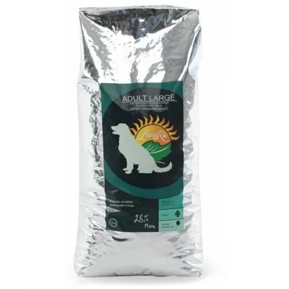 Купить livera adult large dog сухой корм для взрослых собак крупных и гигантских пород, жаркое из домашней птицы