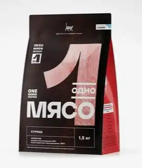 Одно Мясо сухой полнорационный корм для стерилизованных кошек с мясом курицы