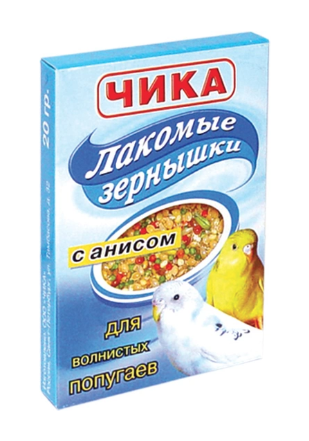 Купить Чика Кормовая добавка для волнистых попугаев Лакомые зернышки смесь с анисом