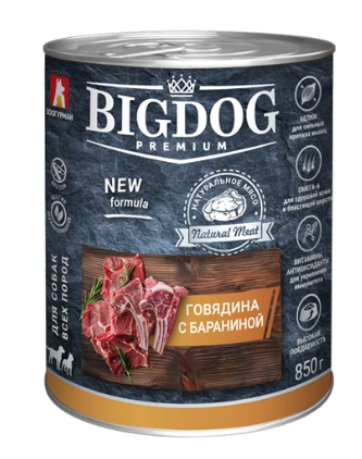 Купить Зоогурман консервы для взрослых собак "big dog premium" с говядиной и бараниной