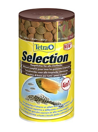 Купить tetra selection корм для всех видов рыб, 4 вида хлопья/чипсы/гранулы