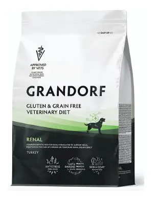 Купить grandorf veterinary diet dog renal полнорационный диетический корм для собак, для поддержания функций почек при ХБН