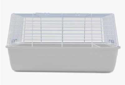 Купить №1 клетка с кормушкой для сена для кроликов серая