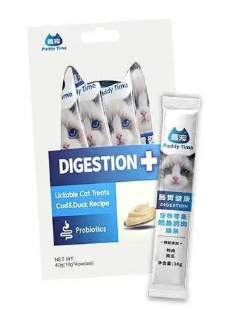 Купить paddy time digestive healthy функциональное лакомство-пюре для кошек и котят с треской, курицей и уткой