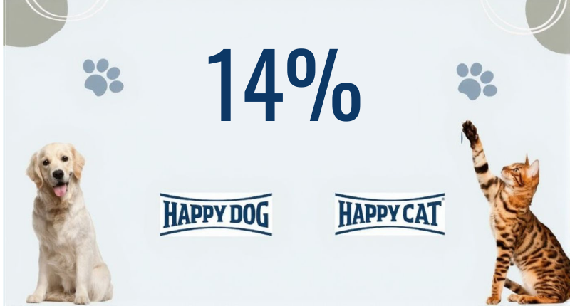 14%.png Скидка на 14% Happy Cat / Dog