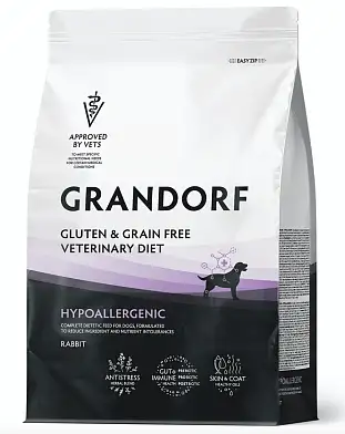 Grandorf Veterinary Diet Dog Hypoallergenic полнорационный диетический корм для собак с пищевой аллергией или непереносимостью