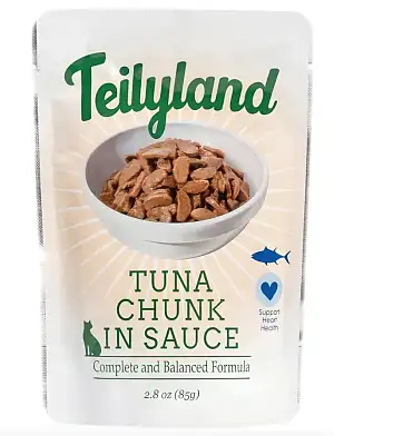 Teilyland влажный корм для кошек кусочки с тунцом в соусе (пауч)