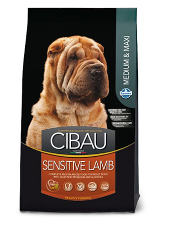 Купить farmina cibau sensitive medium & maxi lamb сухой корм для взрослых собак средних и крупных пород с чувствительным пищеварением с ягненком