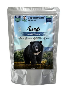 ТерриториЯ влажный корм «Амур» для взрослых собак всех пород, говядина с рубцом (пауч)