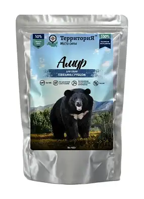 ТерриториЯ влажный корм «Амур» для взрослых собак всех пород, говядина с рубцом (пауч)