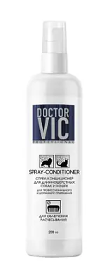 Doctor Vic Спрей-кондиционер для кошек и собак длинношерстных пород для облегчения расчесывания