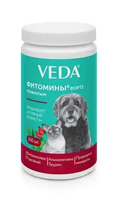 Веда ФИТОМИНЫ ФОРТЕ мультивитаминный комплекс для пожилых собак и кошек