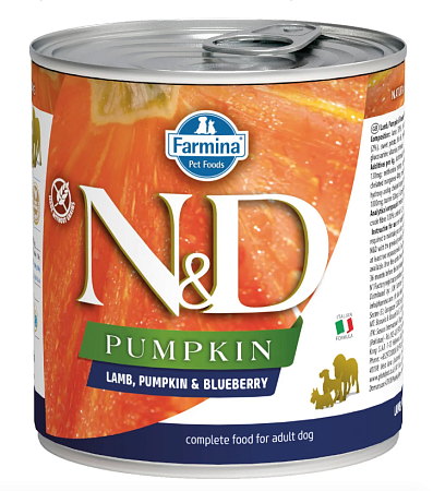 Купить farmina n&d pumpkin puppy Беззерновые консервы для щенков, с ягнёнком, тыквой и черникой