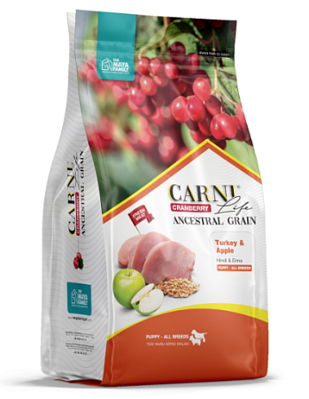 Купить carni life Сухой корм для щенков, с Индейкой, Яблоком и Клюквой