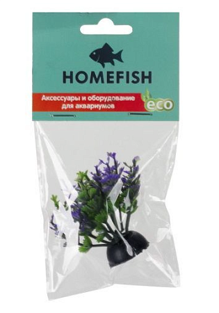 Купить homefish Кошачья лапка пурпурная растение для аквариума пластиковое с грузом
