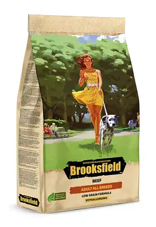 Купить brooksfield low grain adult dog all breeds beef сухой корм для взрослых собак всех пород с говядиной и рисом